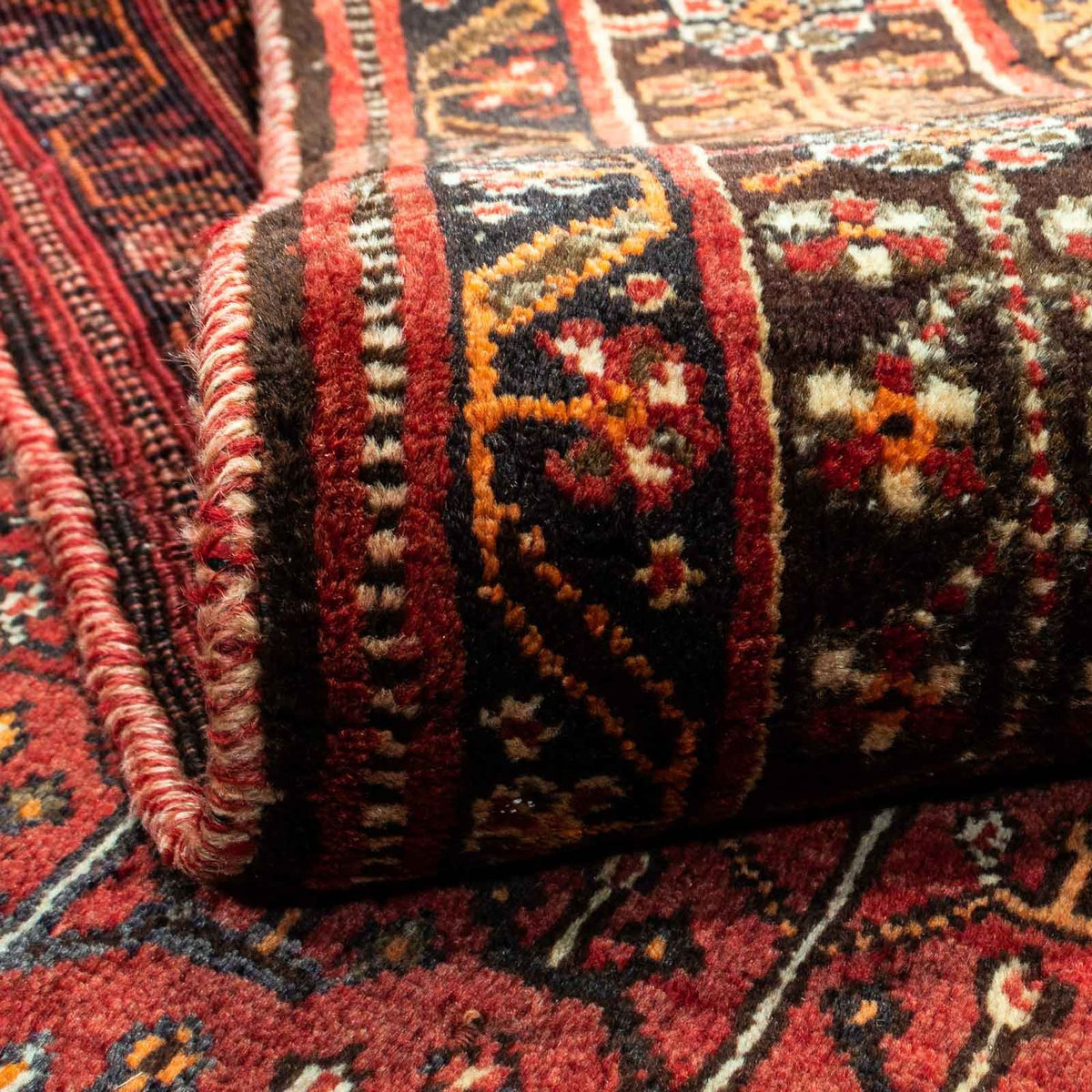 Alfombra persa - Nómada - 240 x 158 cm - rojo oscuro