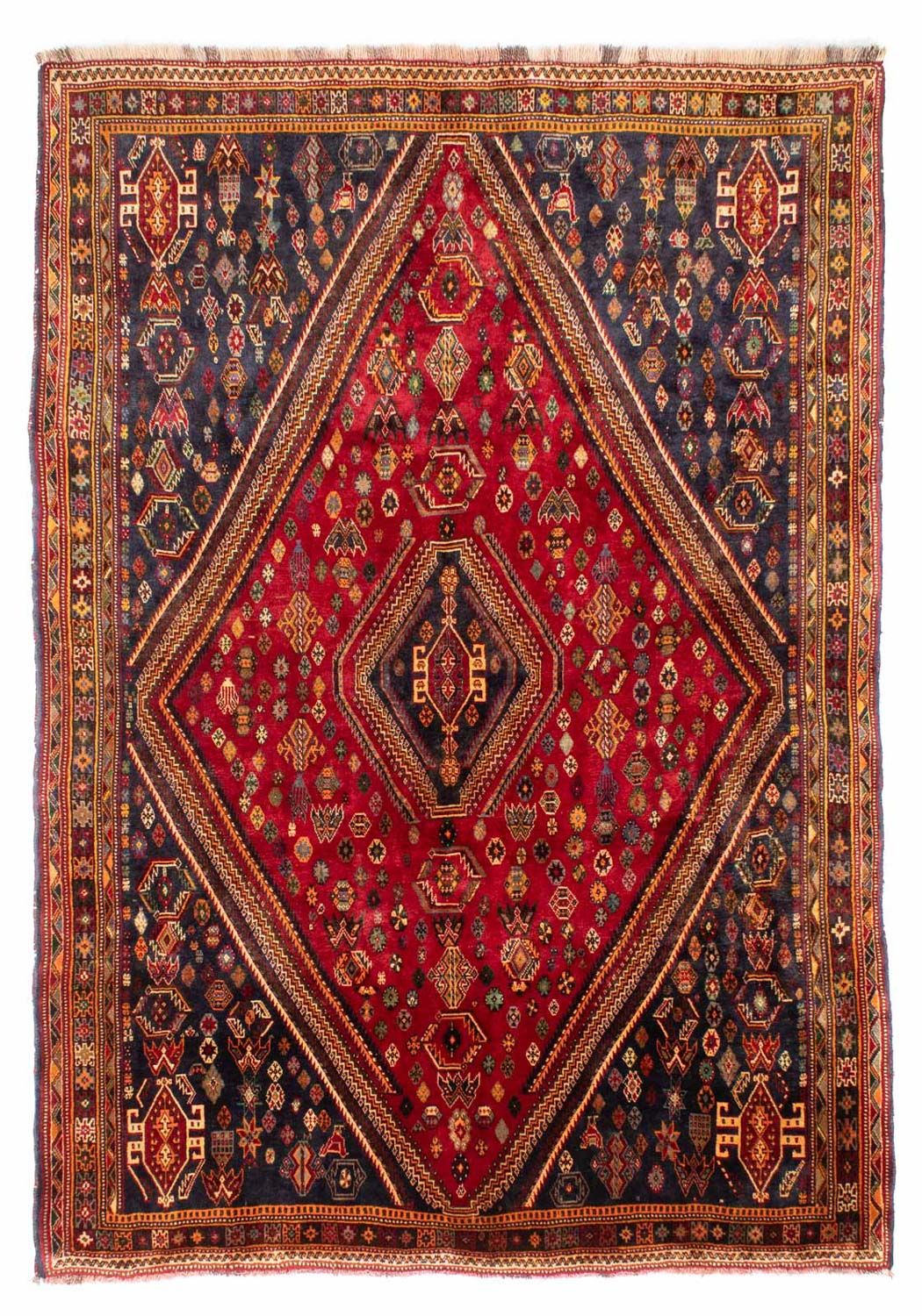 Alfombra persa - Nómada - 272 x 190 cm - rojo oscuro