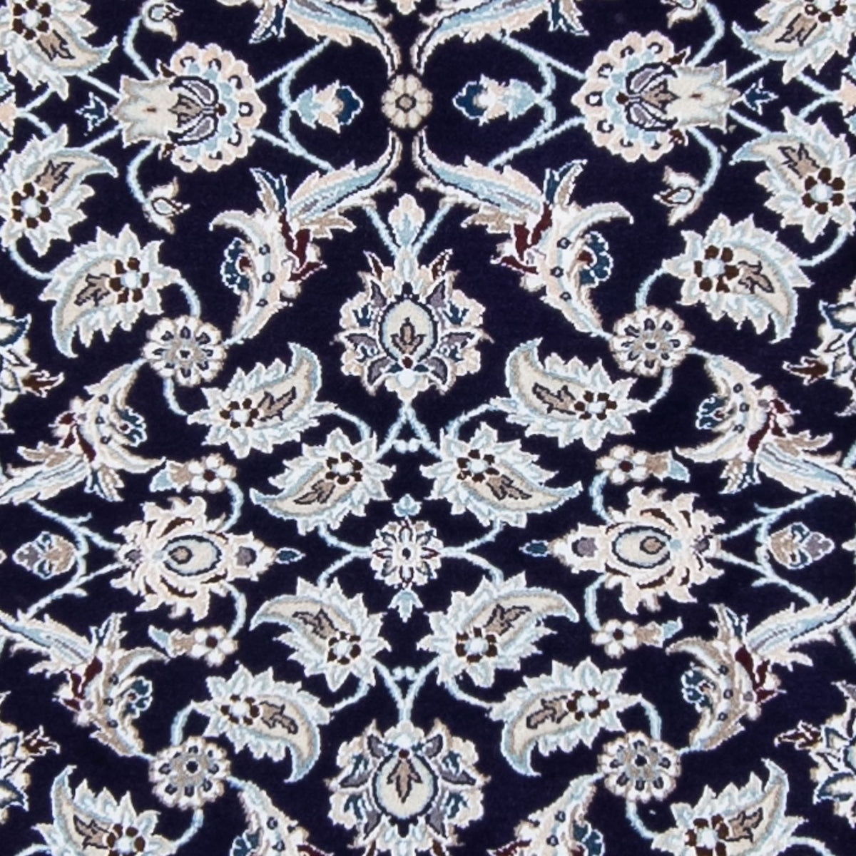 Alfombra de pasillo Alfombra Persa - Nain - Real - 367 x 75 cm - azul oscuro