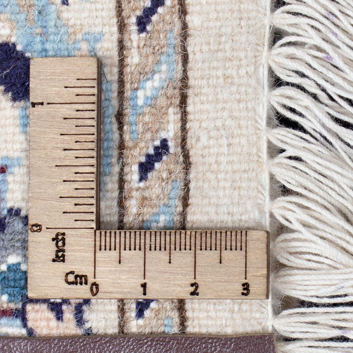 Alfombra de pasillo Alfombra Persa - Nain - Real - 367 x 75 cm - azul oscuro