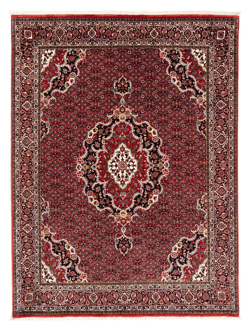 Alfombra persa - Bidjar - 229 x 172 cm - rojo oscuro