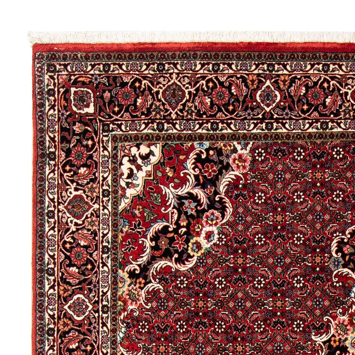 Alfombra persa - Bidjar - 229 x 172 cm - rojo oscuro