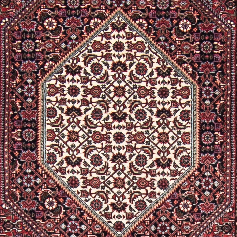 Alfombra de pasillo Alfombra persa - Bidjar - 415 x 78 cm - rojo oscuro