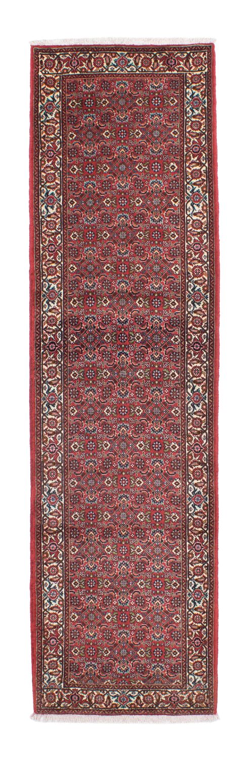 Alfombra de pasillo Alfombra persa - Bidjar - 243 x 68 cm - rojo claro