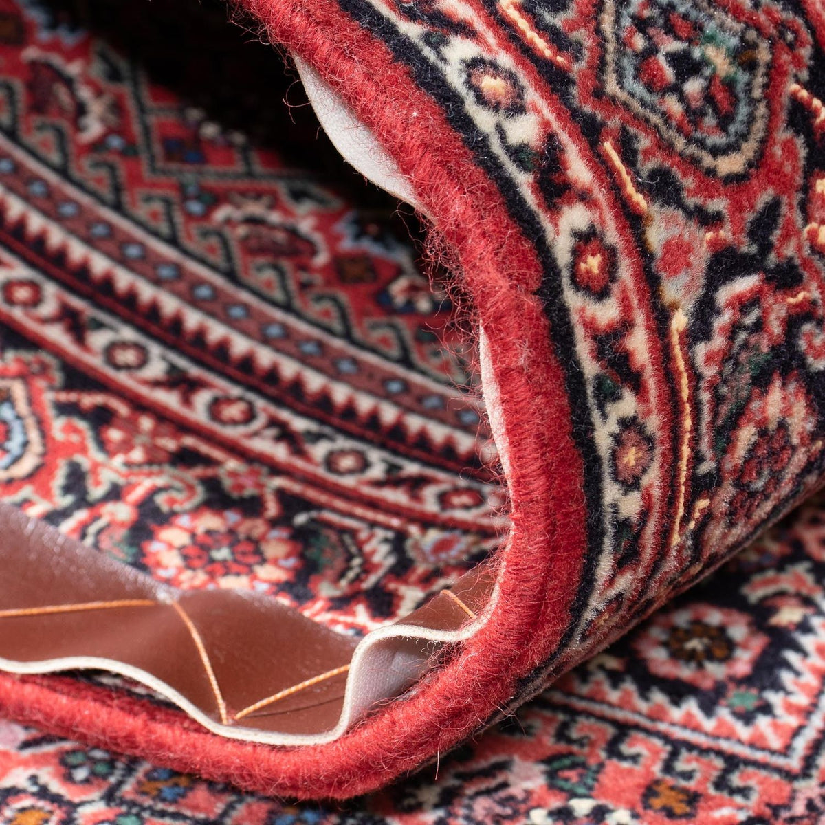 Alfombra de pasillo Alfombra persa - Bidjar - 294 x 90 cm - rojo claro