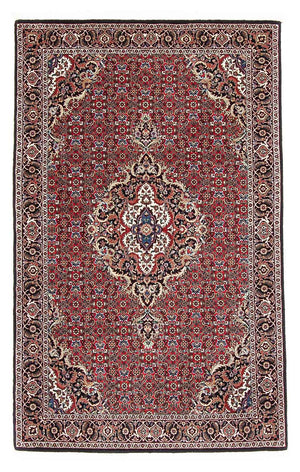 Alfombra persa - Bidjar - 175 x 109 cm - rojo oscuro