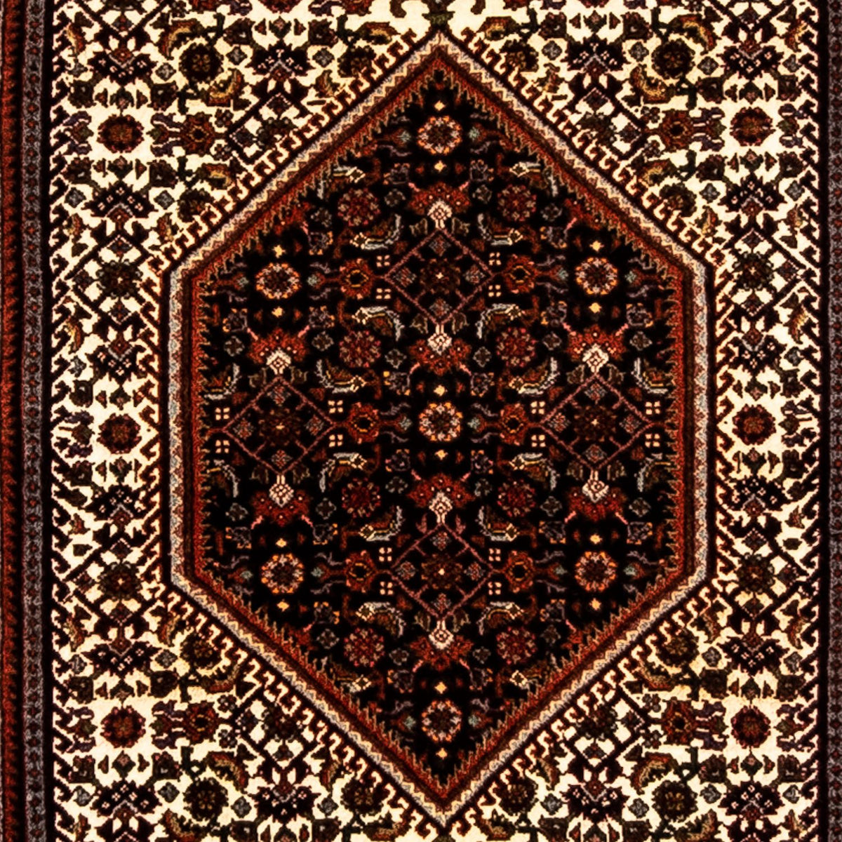 Alfombra de pasillo Alfombra persa - Bidjar - 235 x 74 cm - rojo oscuro
