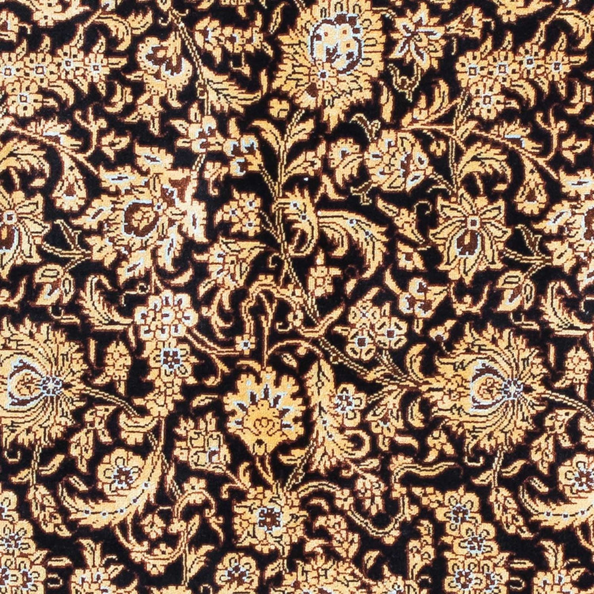Alfombra persa - Ghom - 118 x 80 cm - azul oscuro