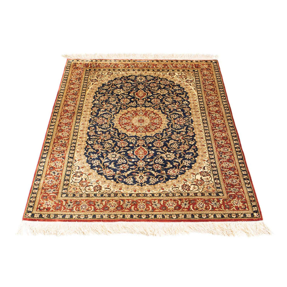Alfombra persa - Ghom - 116 x 78 cm - marrón claro