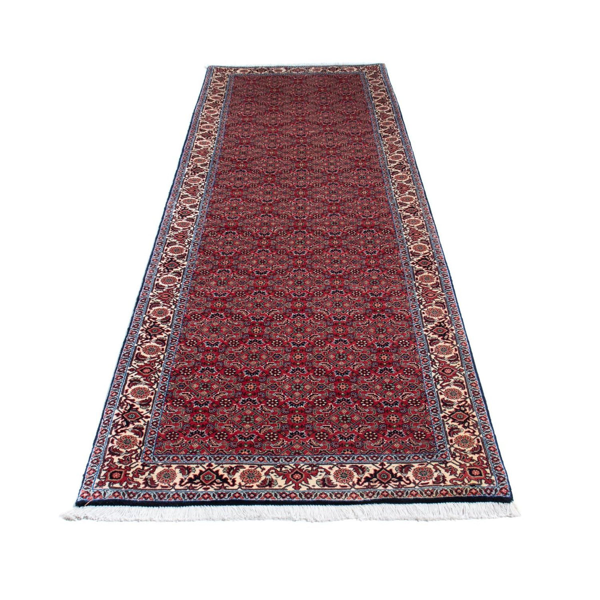Alfombra de pasillo Alfombra persa - Bidjar - 295 x 84 cm - rojo oscuro