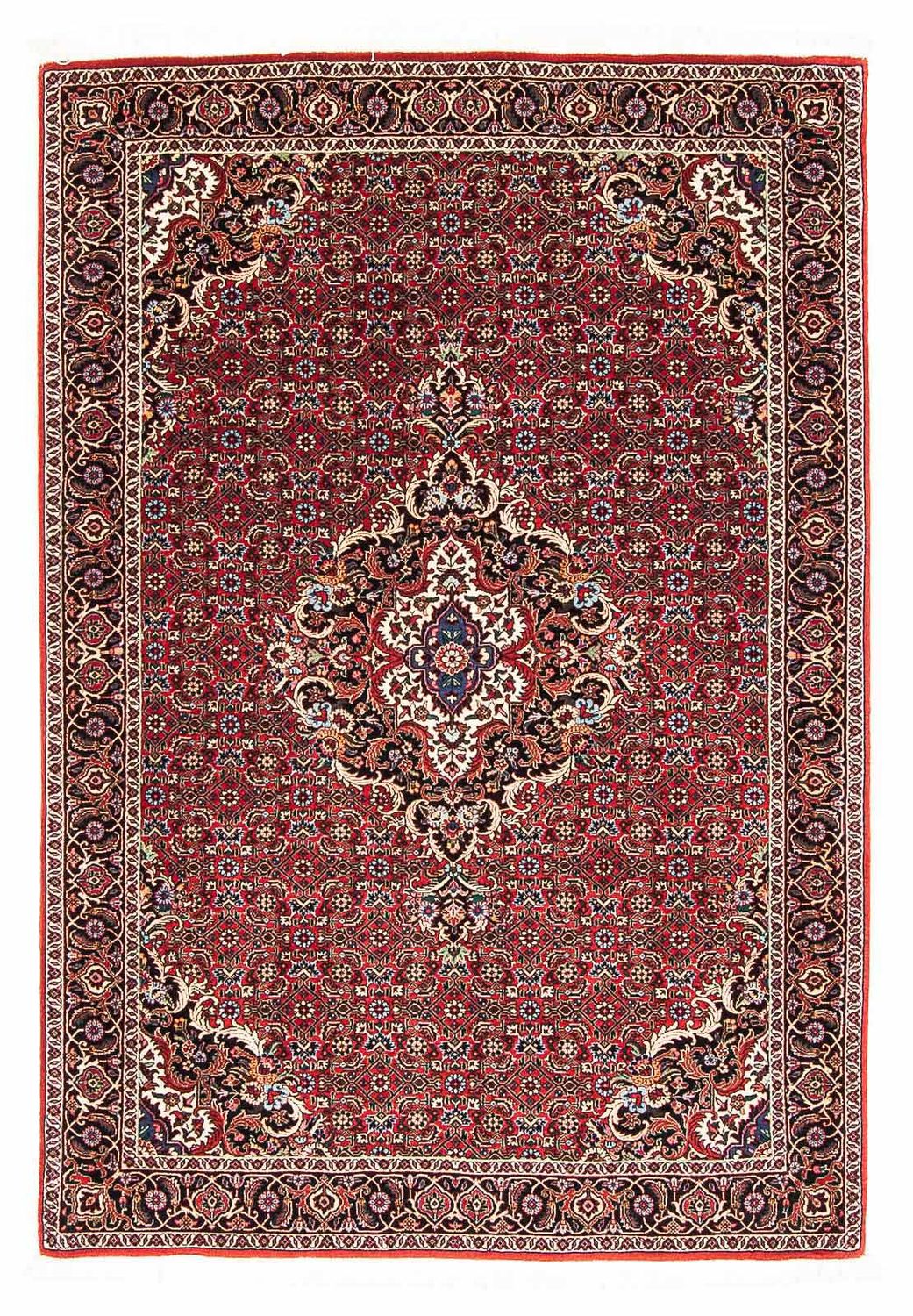 Alfombra persa - Bidjar - 165 x 110 cm - rojo oscuro