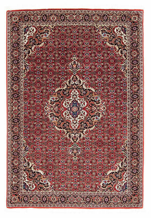 Alfombra persa - Bidjar - 165 x 110 cm - rojo oscuro