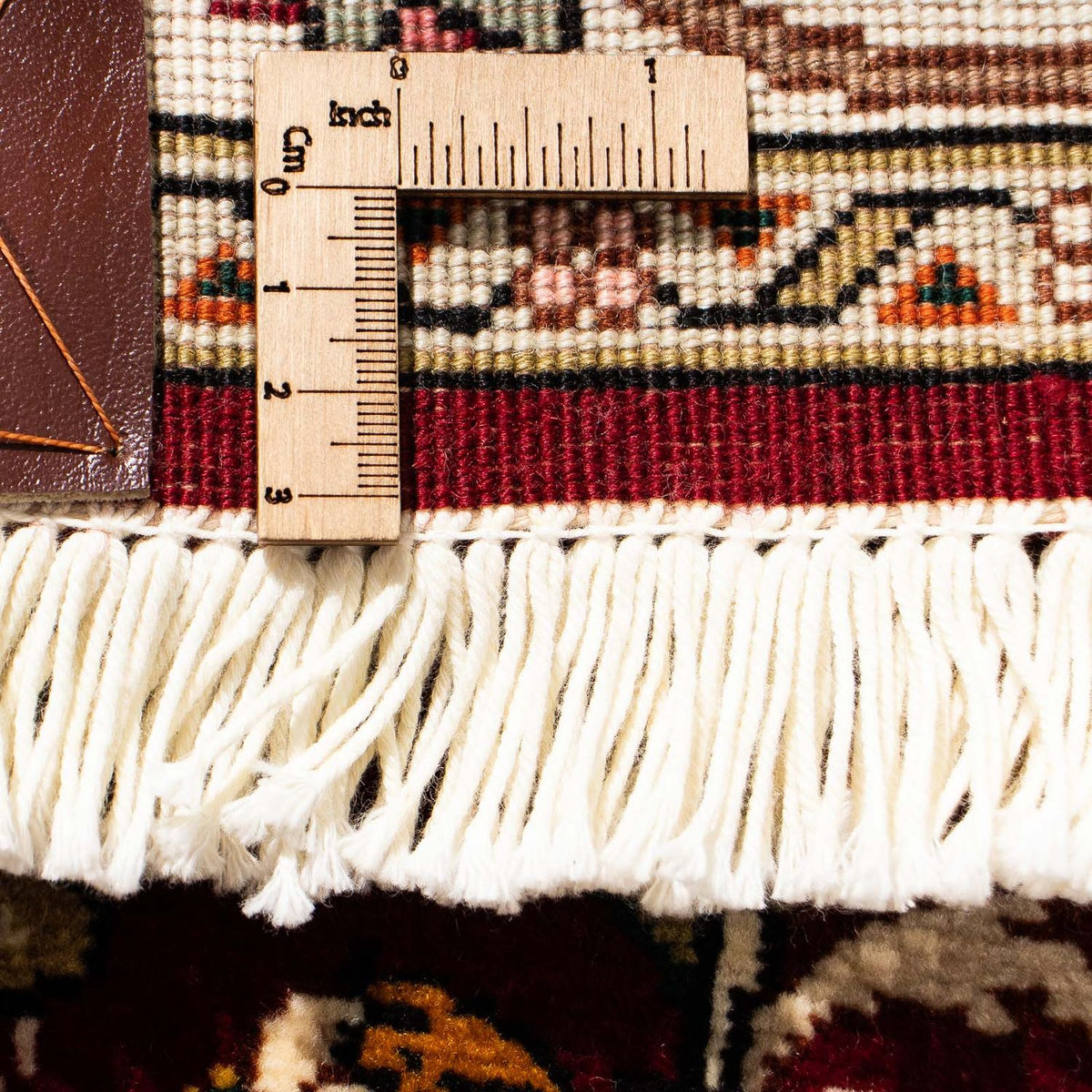 Alfombra de pasillo Alfombra Persa - Tabriz - Real - 317 x 88 cm - rojo oscuro