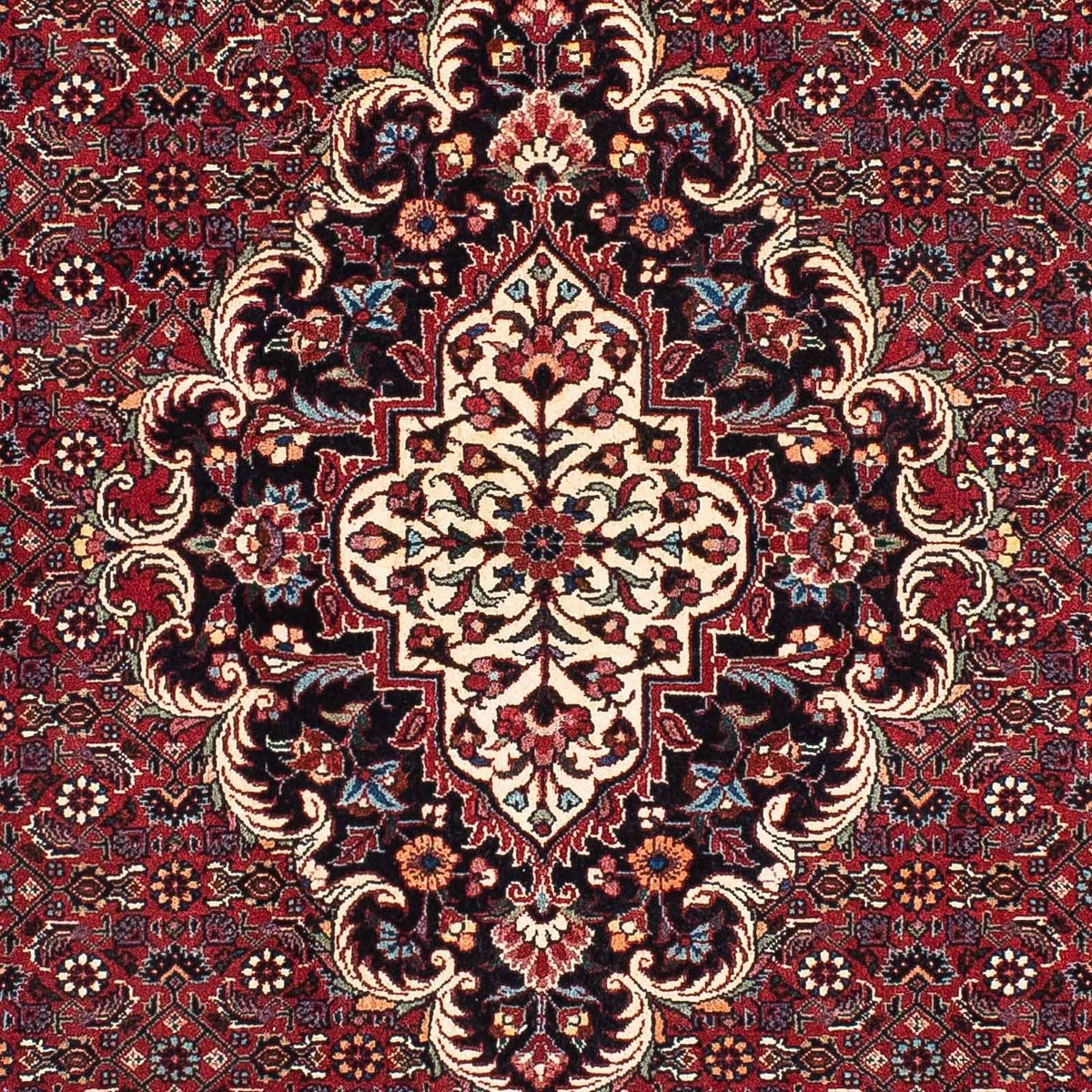 Alfombra de pasillo Alfombra persa - Bidjar - 202 x 104 cm - rojo oscuro
