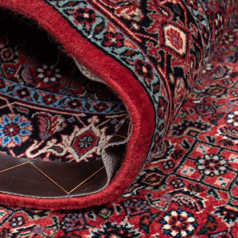 Alfombra de pasillo Alfombra persa - Bidjar - 202 x 104 cm - rojo oscuro