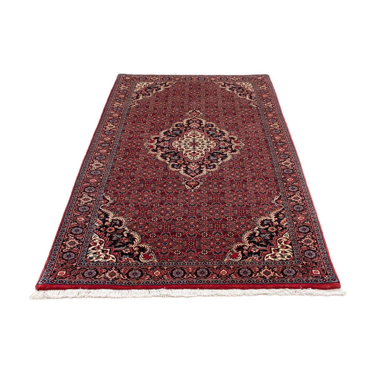 Alfombra de pasillo Alfombra persa - Bidjar - 202 x 104 cm - rojo oscuro