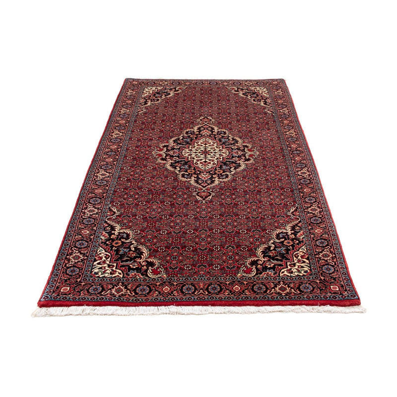 Alfombra de pasillo Alfombra persa - Bidjar - 202 x 104 cm - rojo oscuro