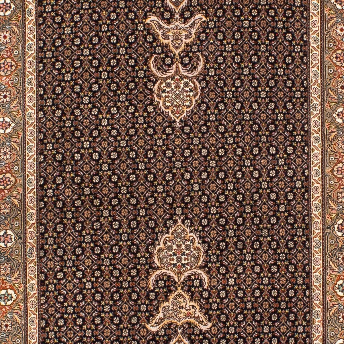 Alfombra de pasillo Alfombra persa - Tabriz - 248 x 81 cm - azul oscuro