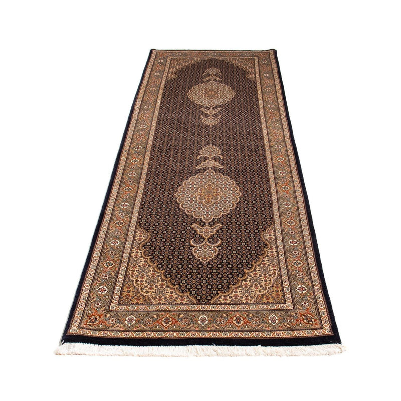 Alfombra de pasillo Alfombra persa - Tabriz - 248 x 81 cm - azul oscuro