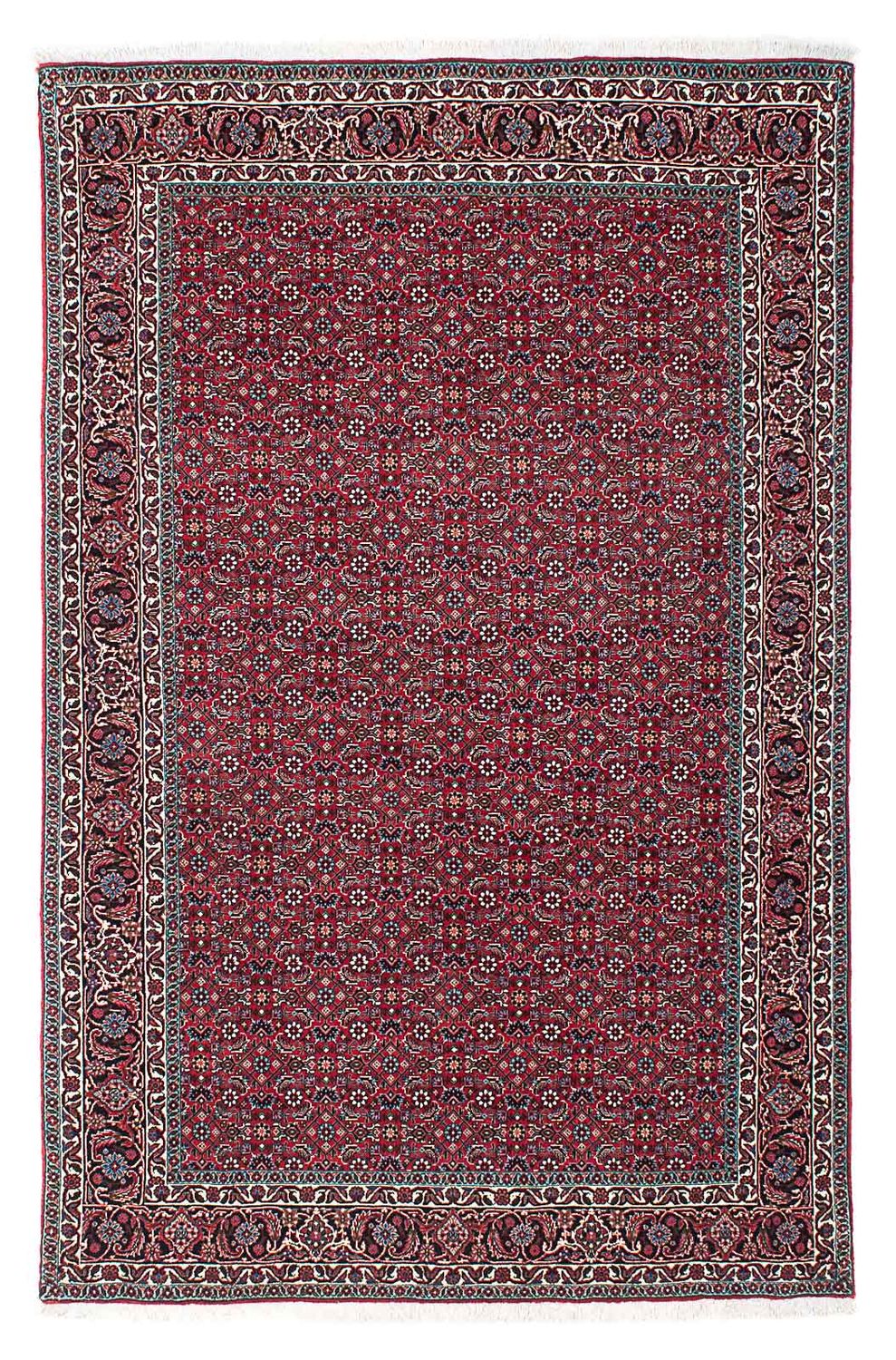 Alfombra persa - Bidjar - 209 x 132 cm - rojo