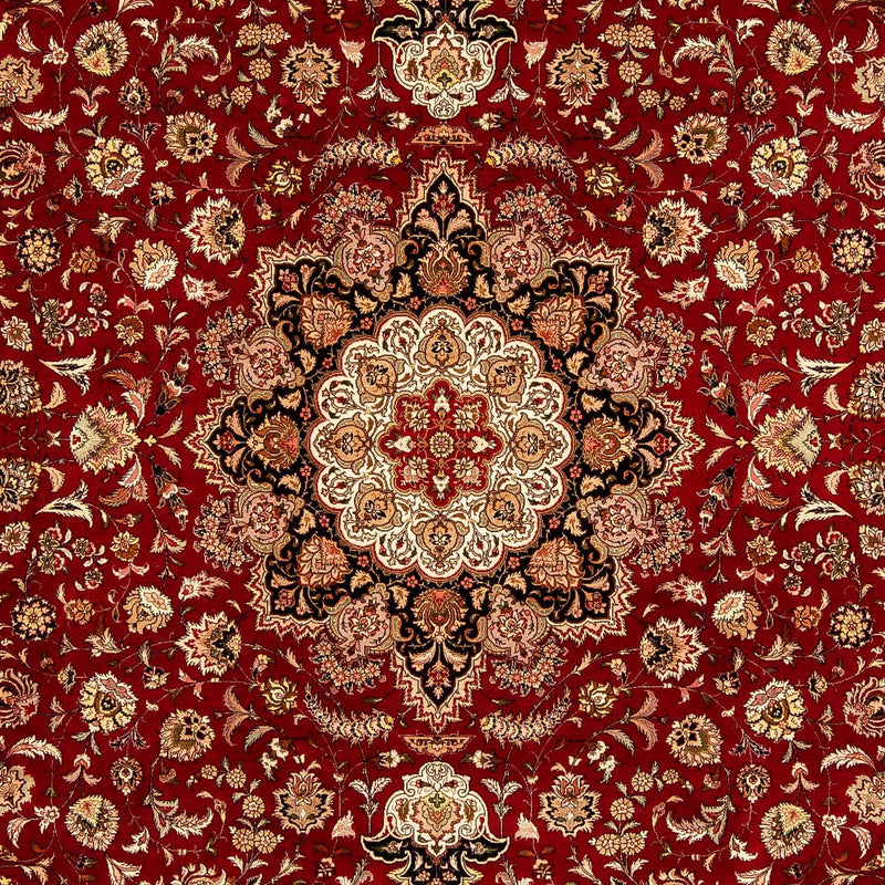 Alfombra Persa - Tabriz - Real - 342 x 251 cm - rojo oscuro