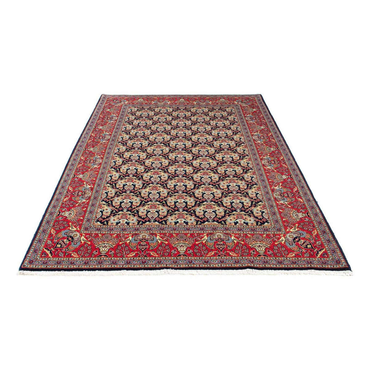 Alfombra persa - Keshan - 223 x 145 cm - azul oscuro