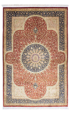 Alfombra persa - Ghom - 154 x 100 cm - óxido