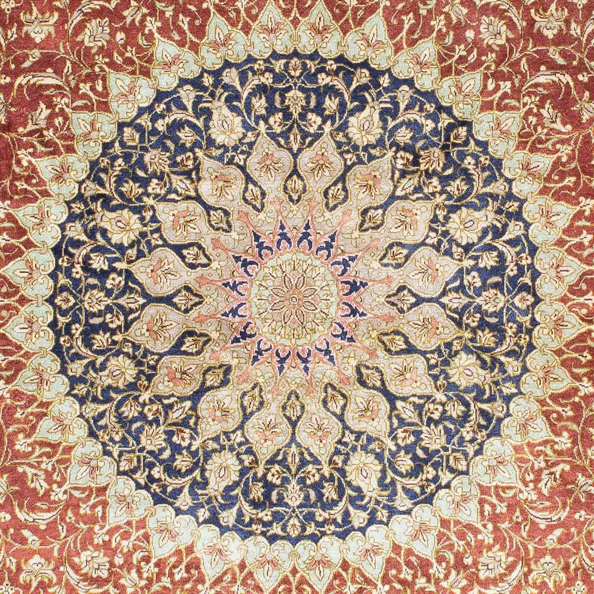 Alfombra persa - Ghom - 154 x 100 cm - óxido