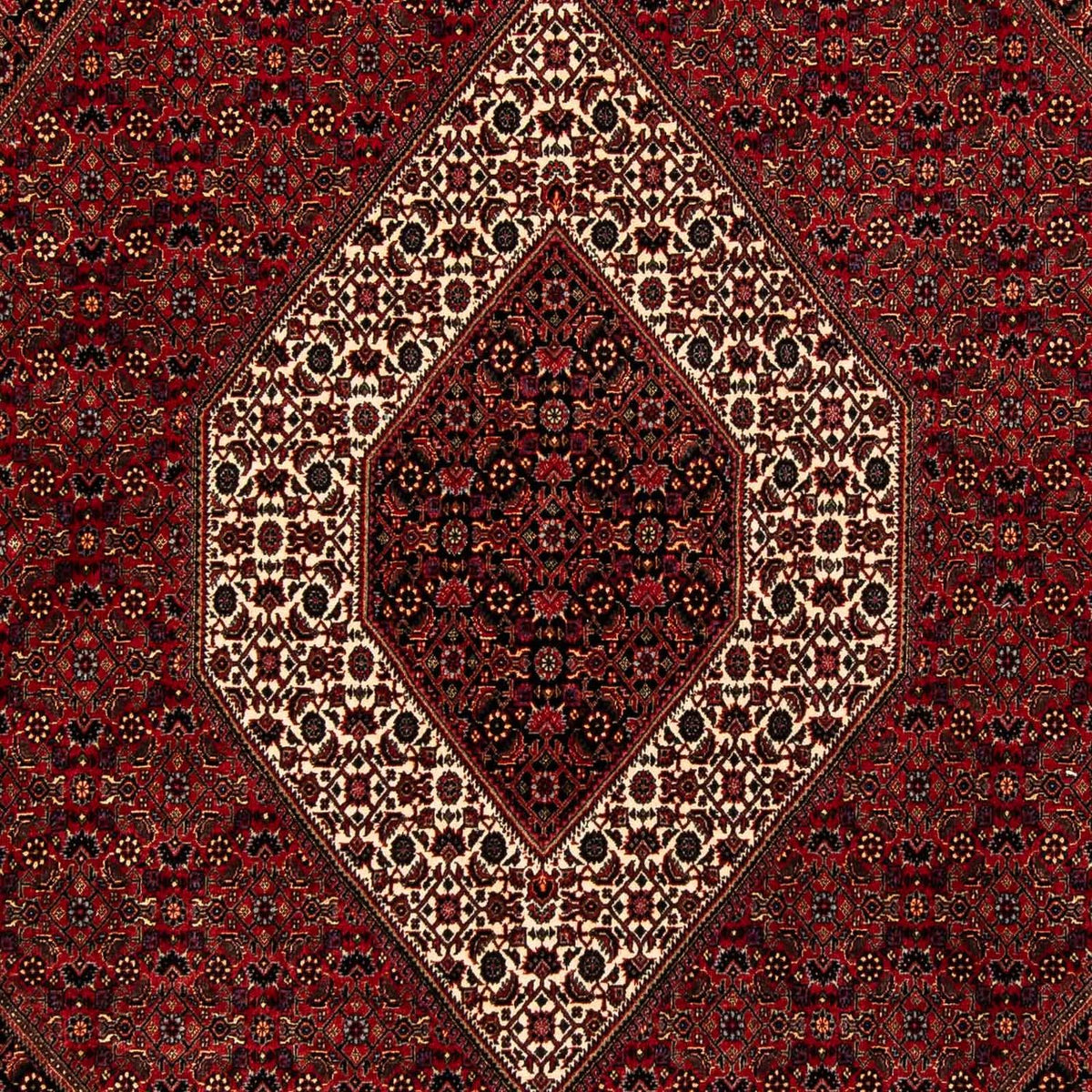 Alfombra persa - Bidjar - 250 x 200 cm - rojo oscuro