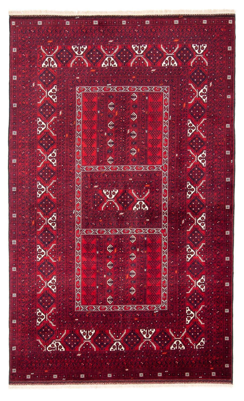 Alfombra Turkaman - 249 x 160 cm - rojo oscuro