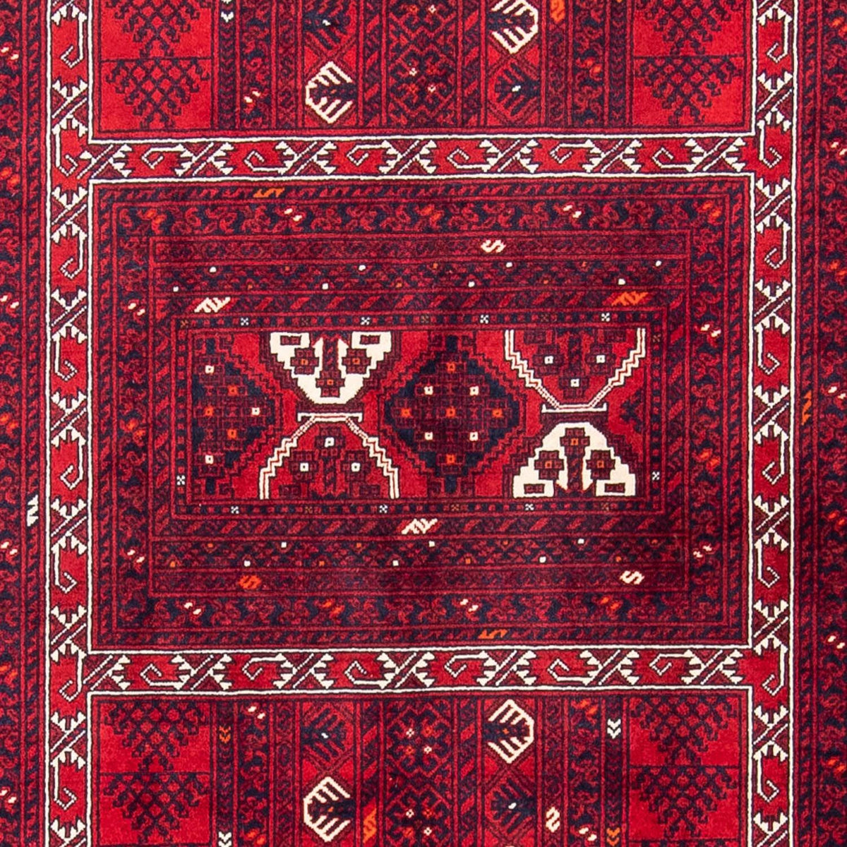 Alfombra Turkaman - 249 x 160 cm - rojo oscuro