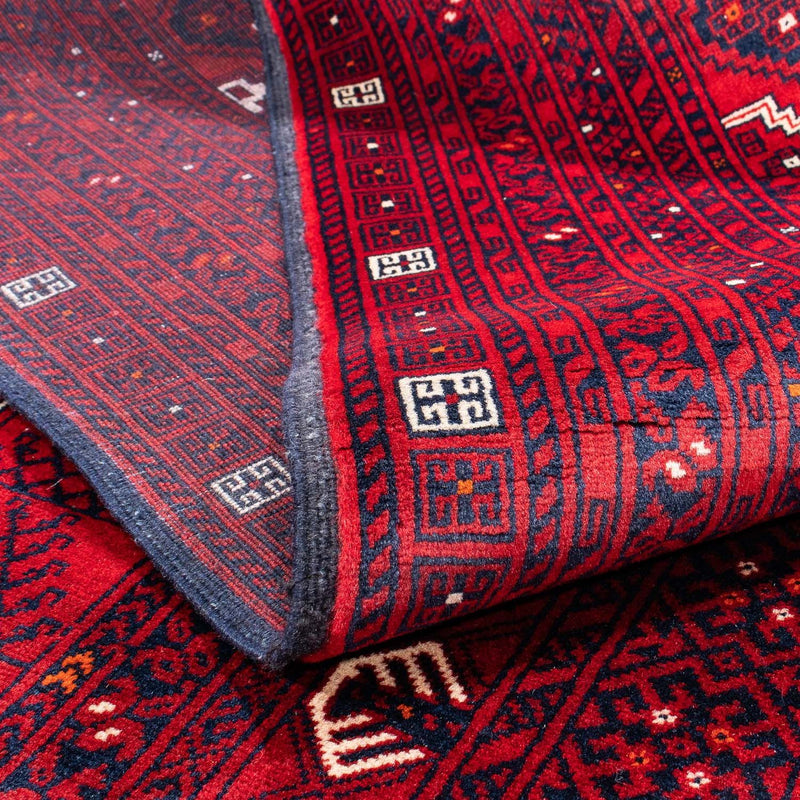 Alfombra Turkaman - 249 x 160 cm - rojo oscuro