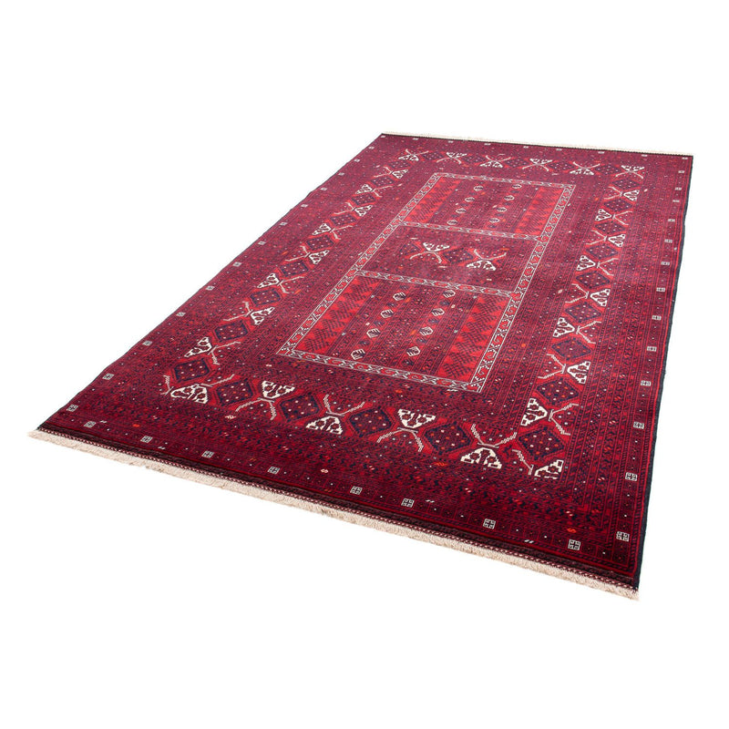 Alfombra Turkaman - 249 x 160 cm - rojo oscuro