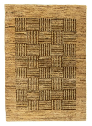 Alfombra Gabbeh - Indus - 93 x 65 cm - marrón claro