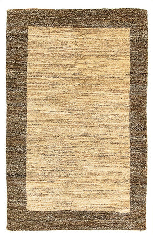 Alfombra Gabbeh - Indus - 99 x 64 cm - marrón claro