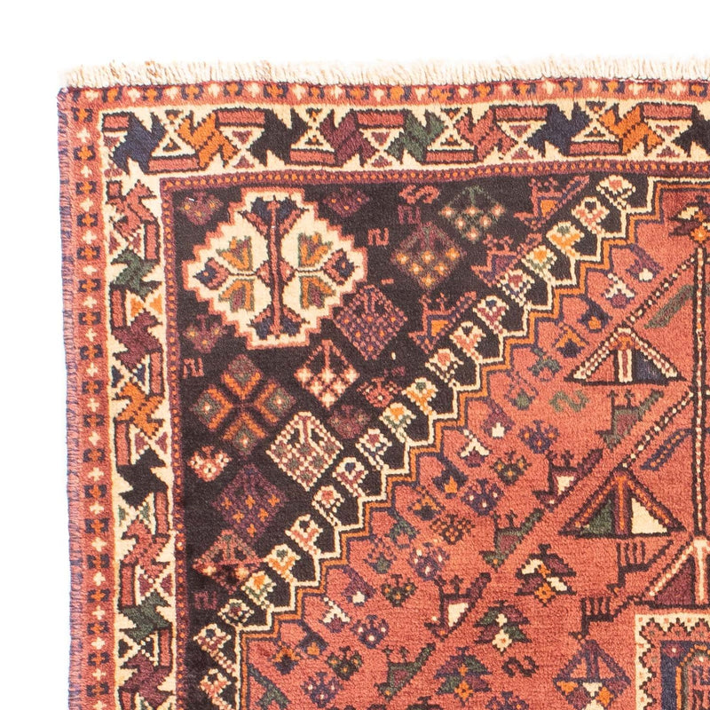 Alfombra persa - Nómada - 161 x 108 cm - rojo claro