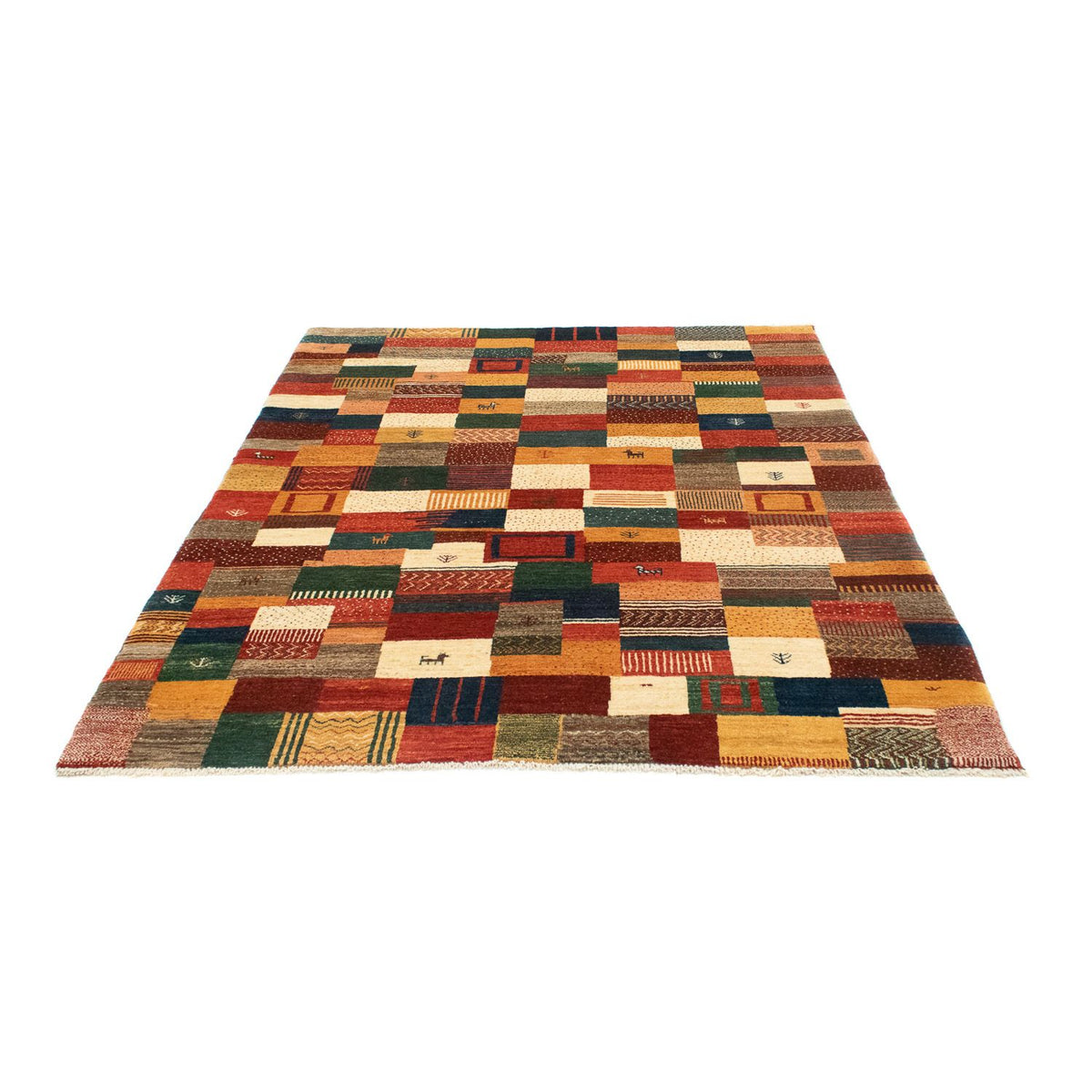 Alfombra persa - Nómada - 194 x 150 cm - multicolor