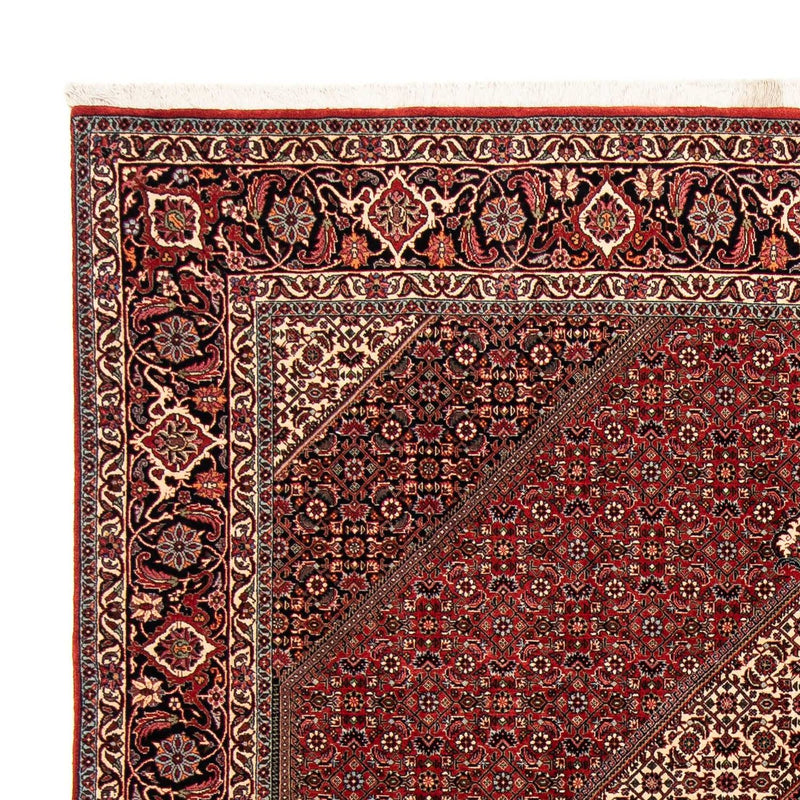 Alfombra persa - Bidjar - 253 x 202 cm - rojo oscuro
