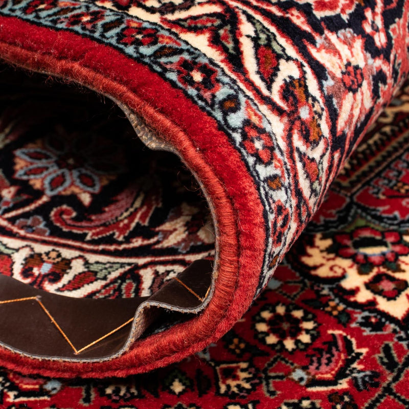 Alfombra persa - Bidjar - 253 x 202 cm - rojo oscuro