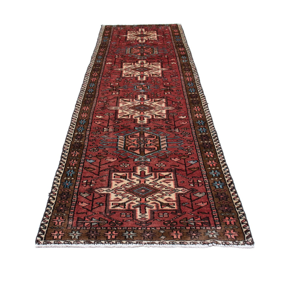 Alfombra de pasillo Alfombra persa - Nómada - 304 x 85 cm - rojo oscuro