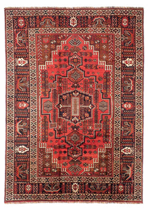 Alfombra persa - Nómada - 288 x 210 cm - rojo claro