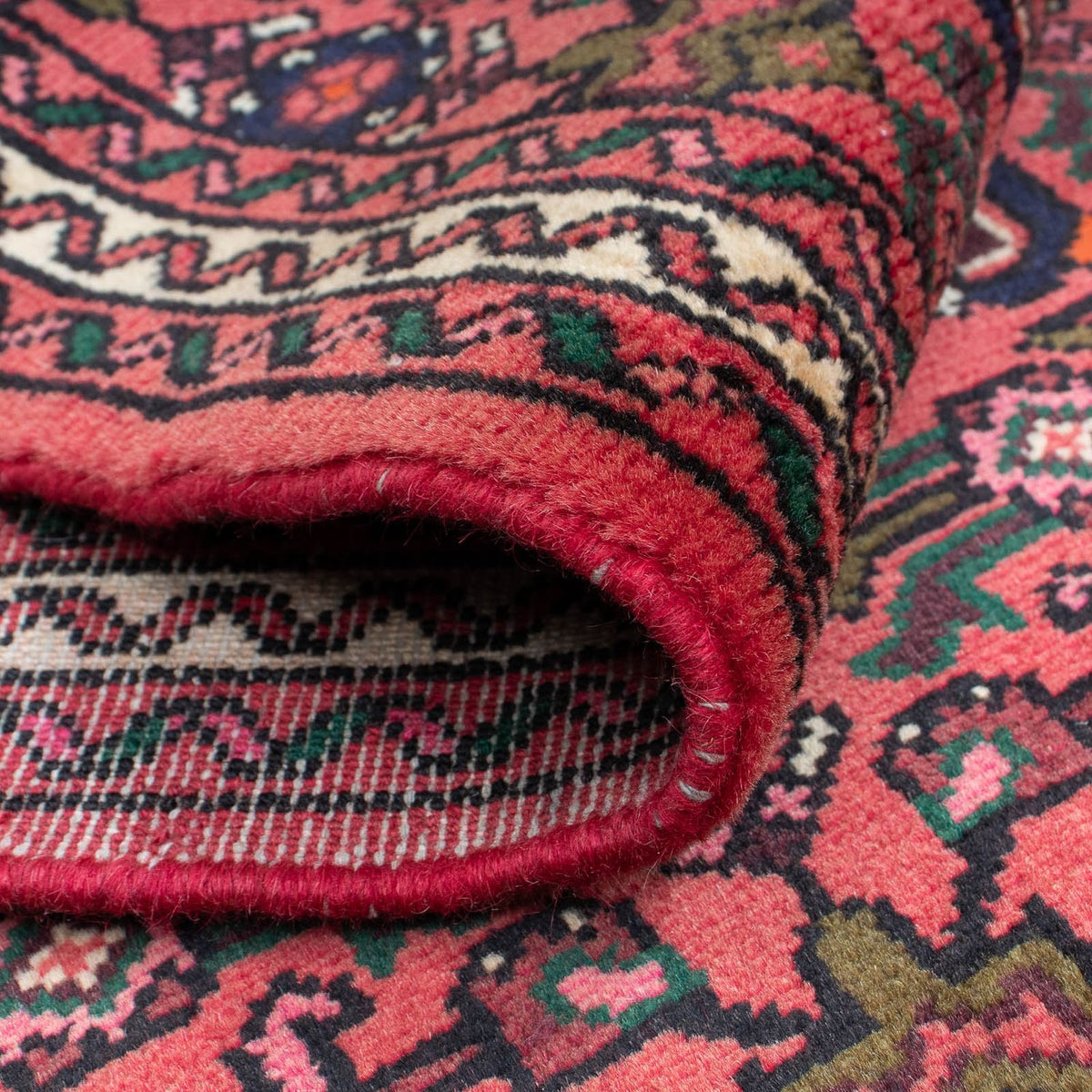 Alfombra de pasillo Alfombra persa - Nómada - 195 x 74 cm - rojo oscuro