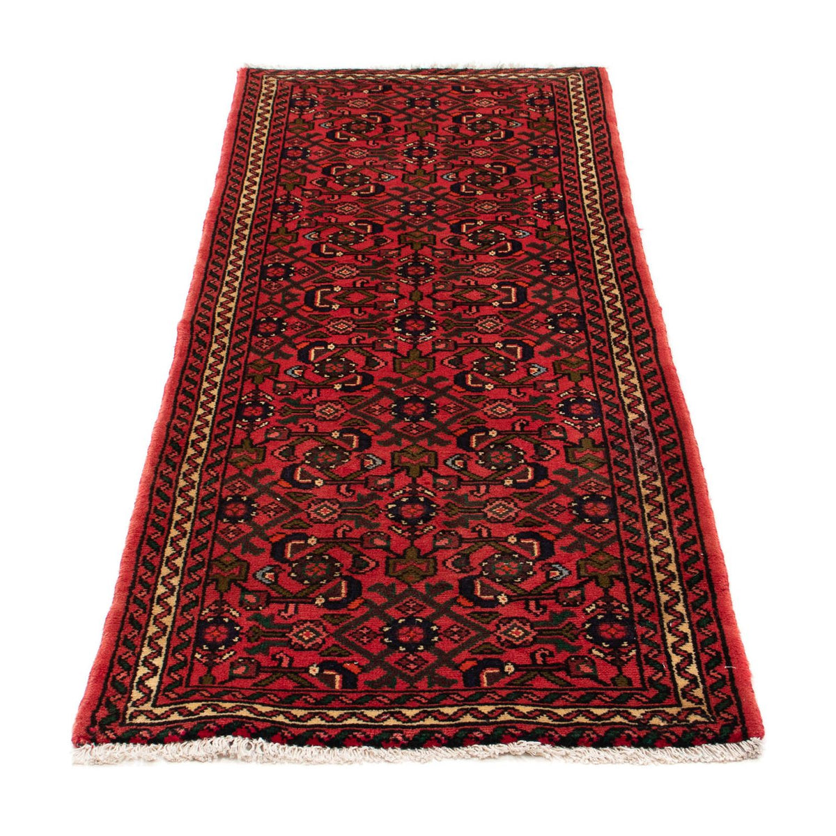 Alfombra de pasillo Alfombra persa - Nómada - 195 x 74 cm - rojo oscuro