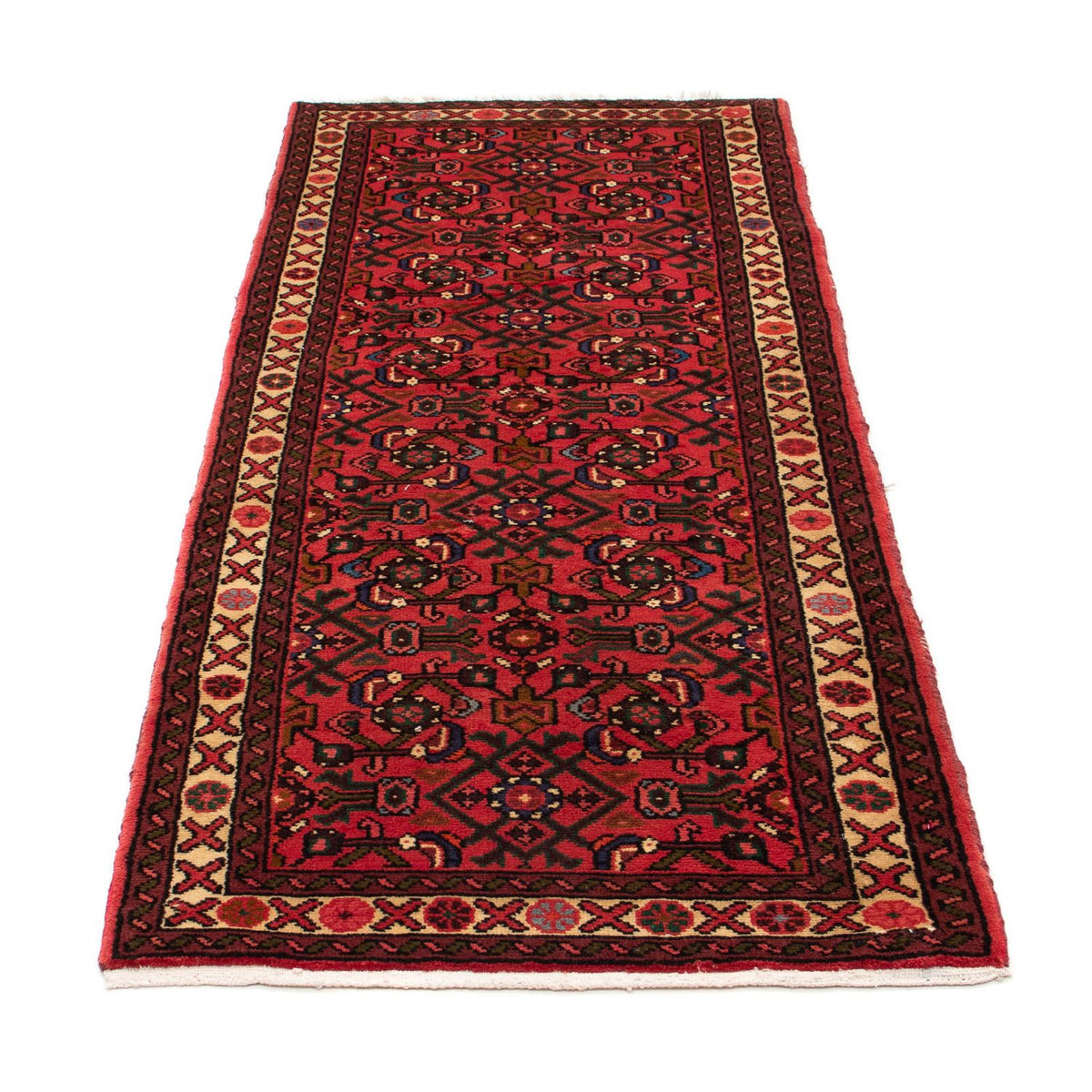Alfombra de pasillo Alfombra persa - Nómada - 195 x 74 cm - rojo oscuro