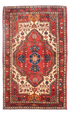 Alfombra persa - Nómada - 178 x 110 cm - rojo oscuro