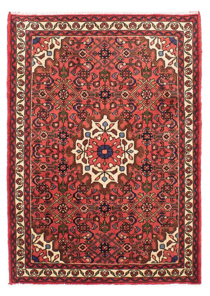 Alfombra persa - Nómada - 147 x 100 cm - rojo oscuro