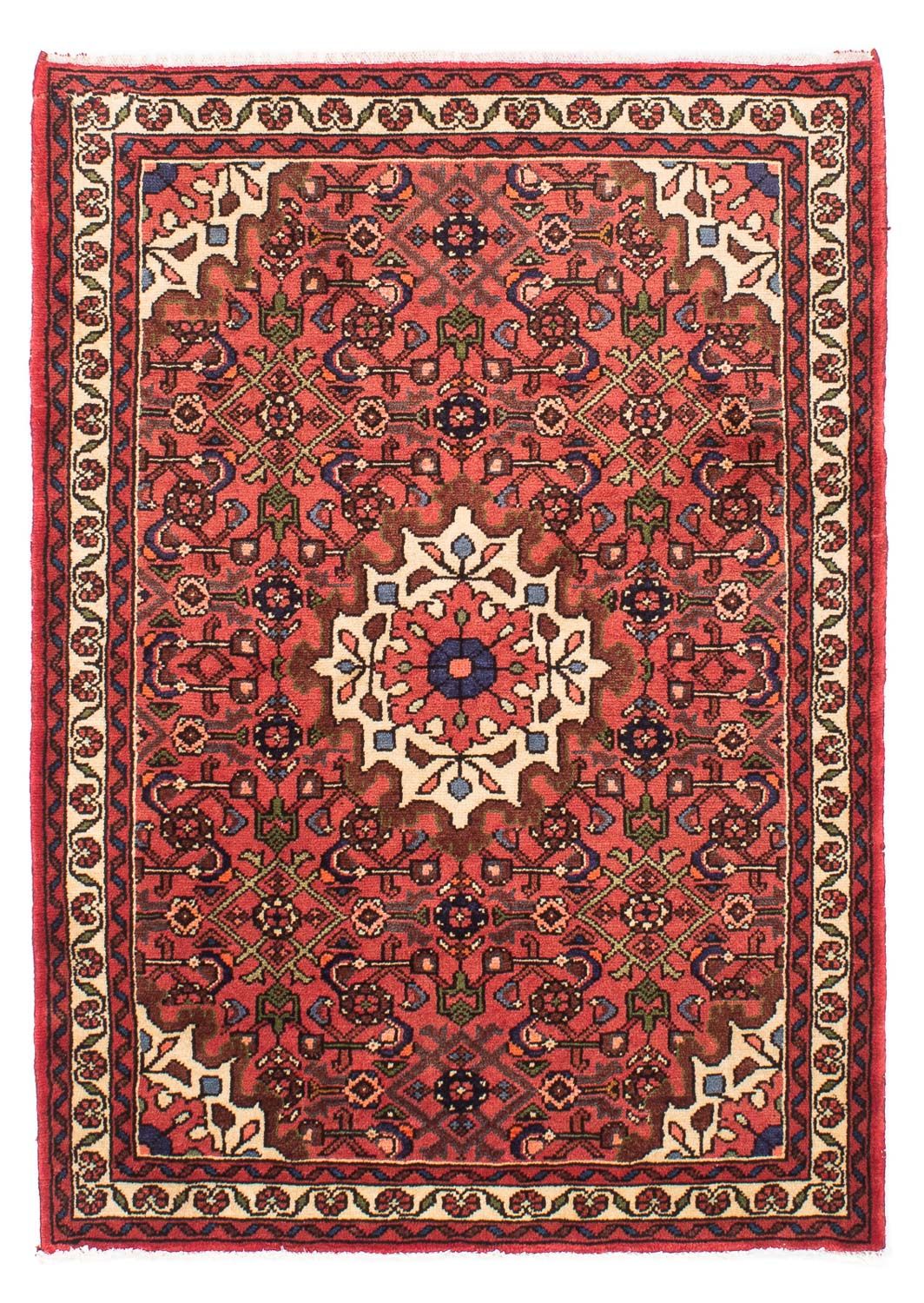 Alfombra persa - Nómada - 147 x 100 cm - rojo oscuro