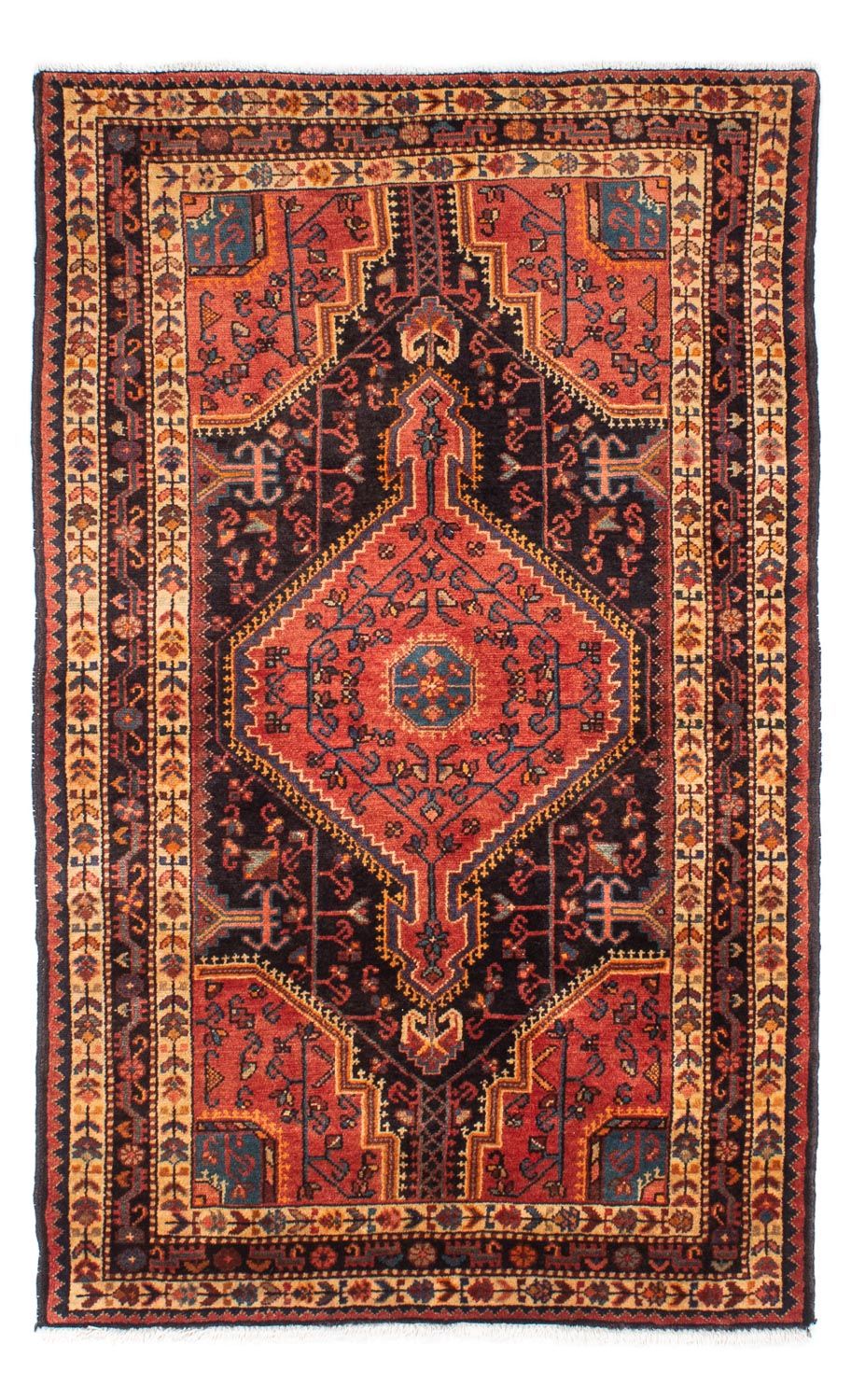 Alfombra persa - Nómada - 172 x 106 cm - azul oscuro