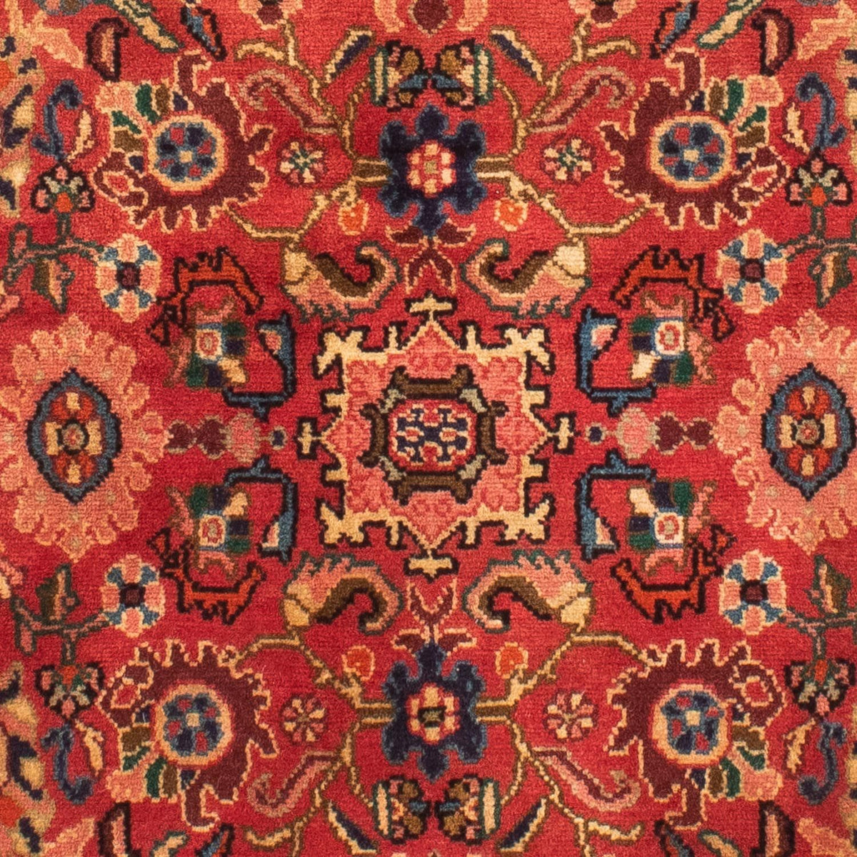 Alfombra persa - Nómada - 143 x 110 cm - rojo oscuro