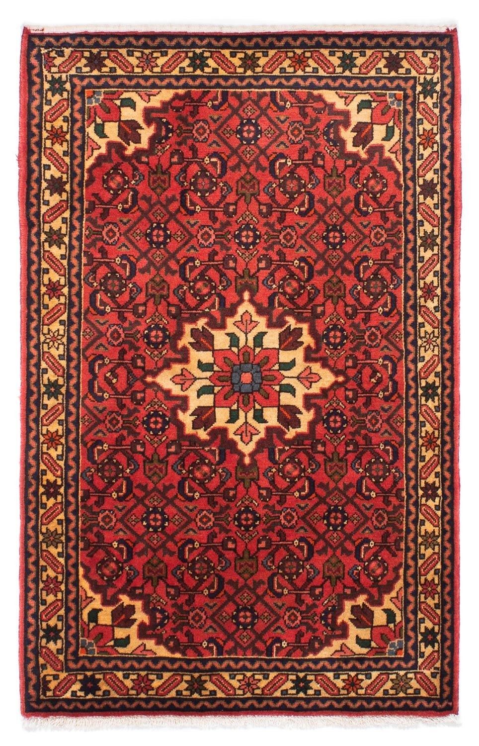 Alfombra persa - Nómada - 156 x 106 cm - rojo oscuro
